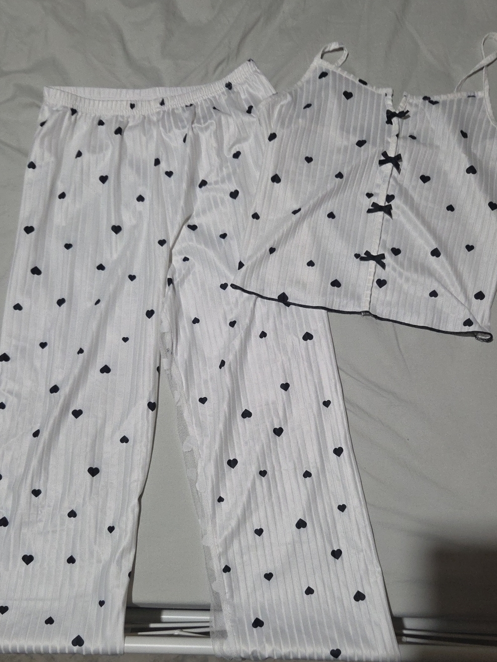 White Heart-Print Lounge Pants - Men